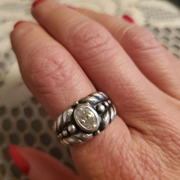 Jewelry - Sterling Silver Wheat Cubic Zirconia Ring